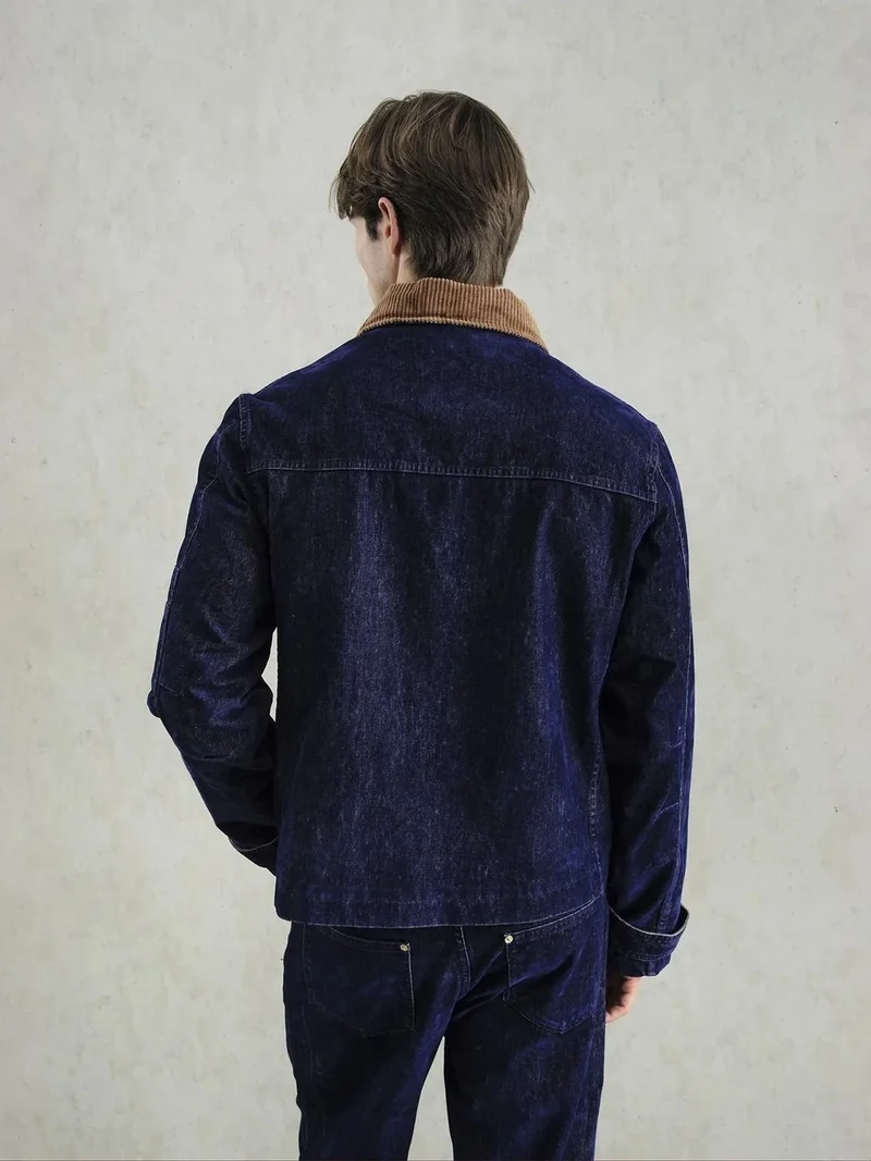 Giesto Navy Blue GIESTO Collar Detailed Seasonal Jacket with Pockets for Men | Best Price UAE